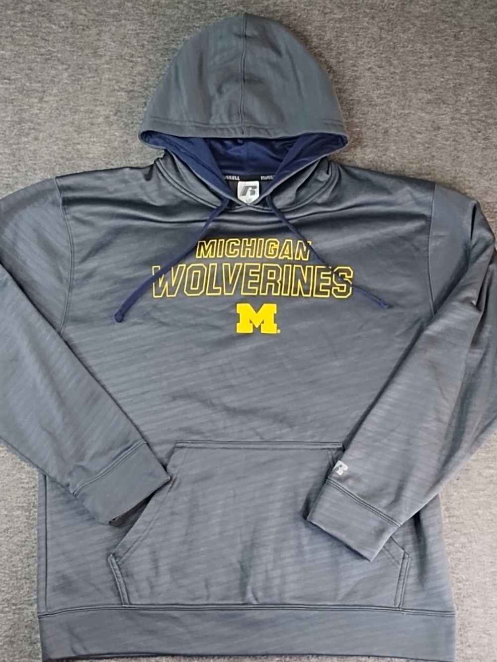 Michigan Wolverines Gray Hooded Pullover Sweatshirt